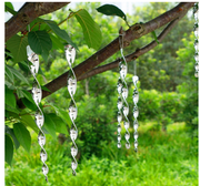 Hausse 30 Pack Bird Repellent Reflectors Scare Rods, Hanging Silver Plastic Rod Reflective Bird Deterrent Device, Glossy Finish Garden Decorative Scare Birds Away, Like Woodpeckers, Pigeons and Geese