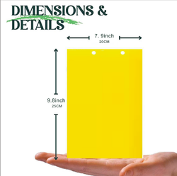 BUGEZE® USA Yellow Double Sided Sticky Flying Insect Traps [20 Pack- 4X8 Inches]