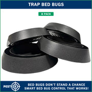 PESTEZE® USA 8 Pack Bed Bug Trap & Interceptor – Reusable Insect Monitor for Bed Posts & Furniture Legs; Quietly Detects Bedbugs and Helps Protect Beds Without Harsh Chemicals