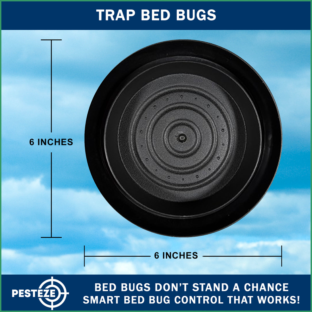 PESTEZE® USA 8 Pack Bed Bug Trap & Interceptor – Reusable Insect Monitor for Bed Posts & Furniture Legs; Quietly Detects Bedbugs and Helps Protect Beds Without Harsh Chemicals