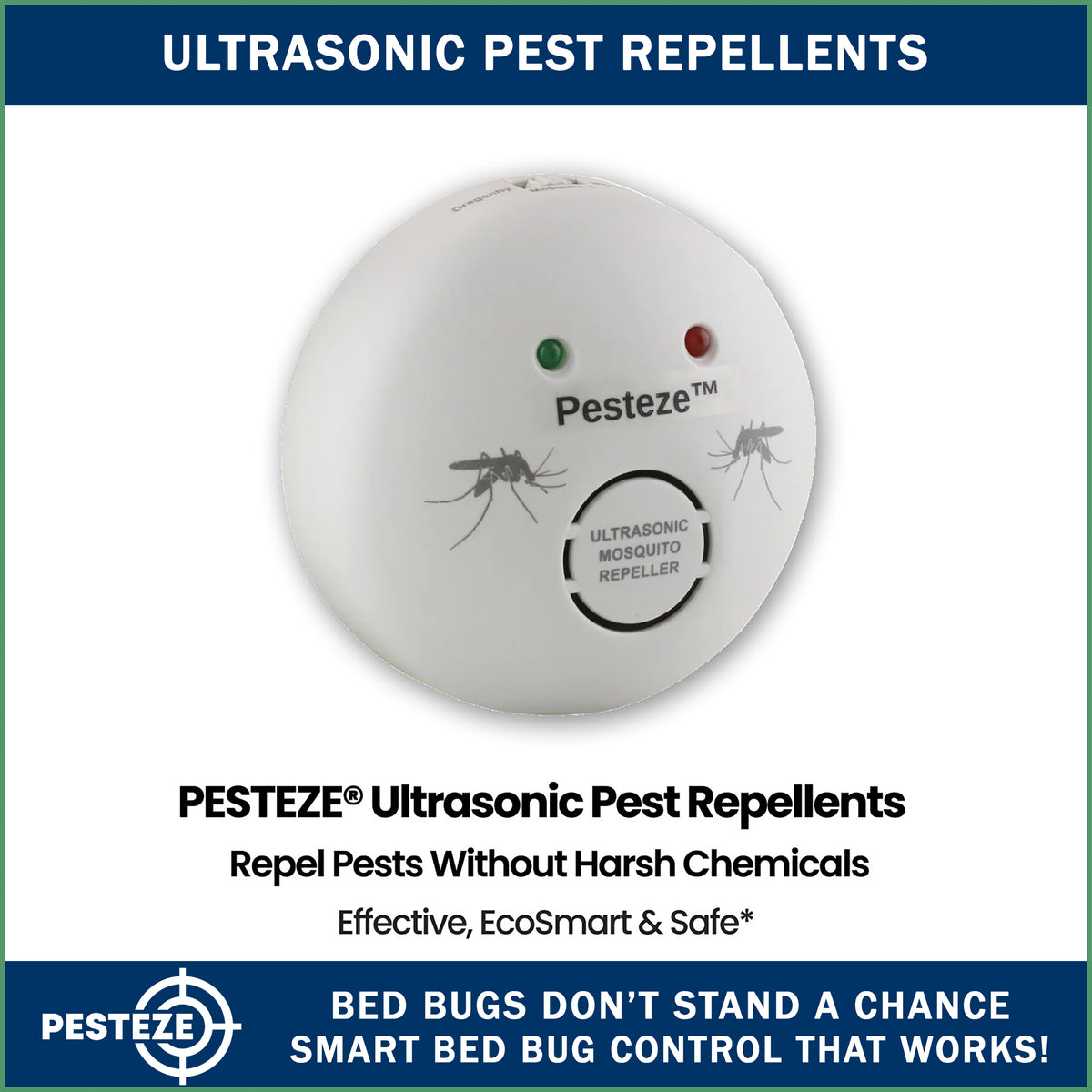 PESTEZE® Plug-In Ultrasonic Mosquito Repeller. Ultrasonic Sound Deters Pesky Mosquitoes Indoors to Protect Yourself & your Family - Pesteze