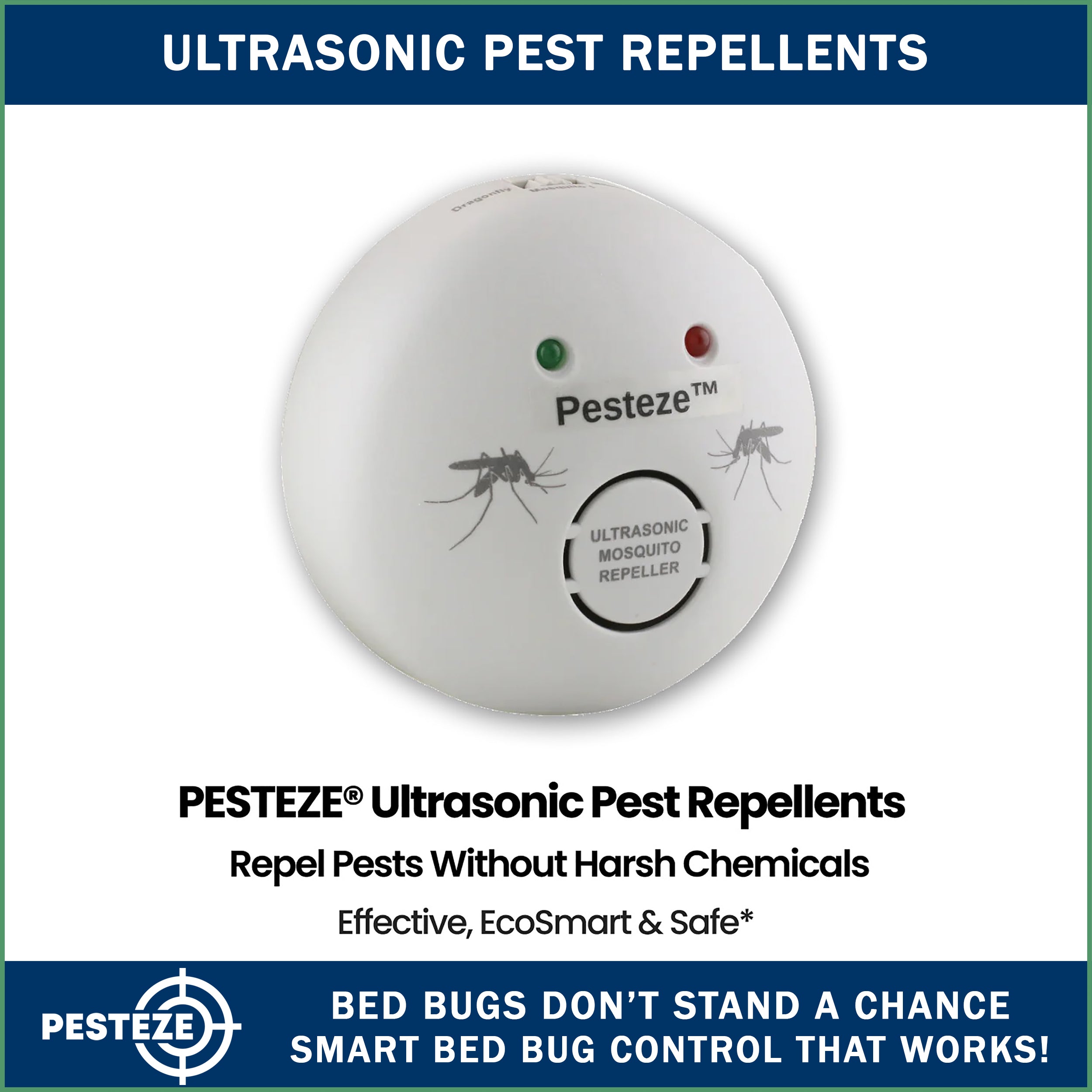 PESTEZE® Plug-In Ultrasonic Mosquito Repeller. Ultrasonic Sound Deters Pesky Mosquitoes Indoors to Protect Yourself & your Family - Pesteze