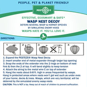 PESTEZE® USA 2 Pack Hanging Wasp Nest Decoy [11.8 x 8.6 Inch]—Faux Wasp, Hornet and Yellow Jacket Deterrent for Outdoor Spaces. Simulated Rival Hives Help Prevent New Nests Without any Harsh Chemicals