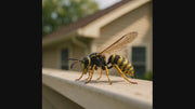 PESTEZE® USA 2 Pack Hanging Wasp Nest Decoy [11.8 x 8.6 Inch]—Faux Wasp, Hornet and Yellow Jacket Deterrent for Outdoor Spaces. Simulated Rival Hives Help Prevent New Nests Without any Harsh Chemicals