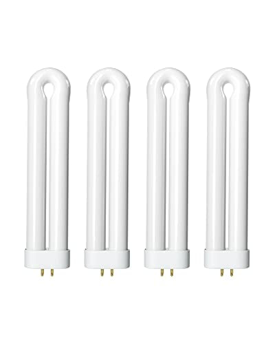 Bug Zapper Replacement Light Bulb for 15W Insect Attracting Lamp with 4-Pin Base, Ful 15W-BL U Shaped Twin Tube Bulb for Outdoor Mosquito Zapper, 4 Pack