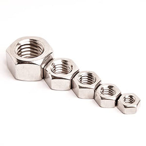 HEX NUT, Stainless Steel 304 18-8, Full Thread (7/16-14) Package of 20 Units by PRO Fasteners