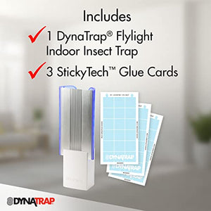 DynaTrap DT3009W-1003P Flylight Indoor Plug-In Fly Trap for Flies, Fruit Flies, Moths, Gnats, & Other Flying Insects – Protects up to 600 Sq Ft