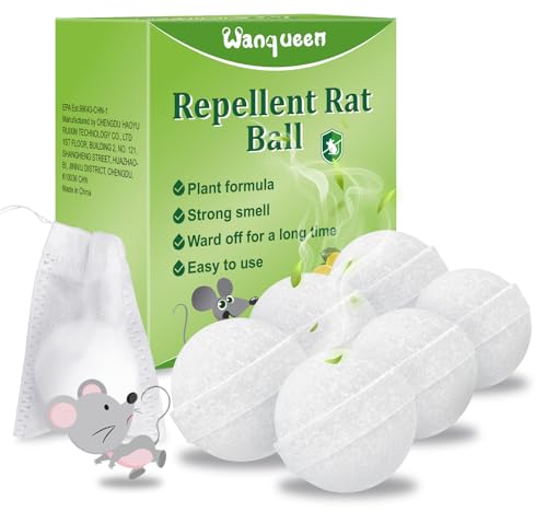 6 Pack Natural Mouse Repellent Mice Repellent Balls, Rodent Repellent Mice Rats Deterrent Indoor, Peppermint Oil to Repel Mice and Rats Pest Insect Control