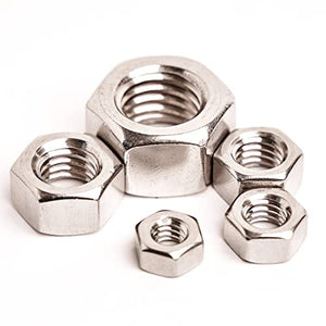 HEX NUT, Stainless Steel 304 18-8, Full Thread (7/16-14) Package of 20 Units by PRO Fasteners