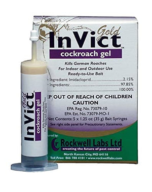 Rockwell Labs - InVict Gold Cockroach Gel 4 Tips, 4 plungers, 4 reservoirs