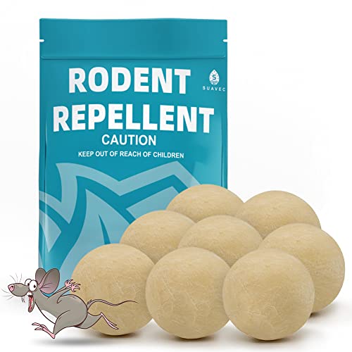 SUAVEC Outdoor Mint Rodent Repellent for House, RV Mouse Repellant, Rat Deterrent, Peppermint Oil to Repel Mice Away- 8 Packs