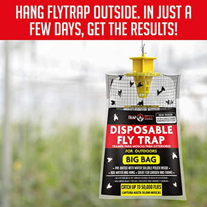 2 Pack Big Bag Fly Bag Trap - Fly Bags Outdoor Disposable Fly Trap Bag - Fly Trap Disposable Horse Fly Traps Outdoor - Fly Trap Bags Outdoor Disposable Hanging Net Fly Traps Large Disposable Fly Traps