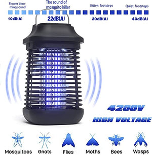 2 in 1 Bug Zapper,High Powered Waterproof Zapper for Outdoor and Indoor,4200V Electronic Mosquito Trap for Home, Garden