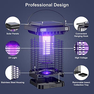 Bug Zapper for Outdoor and Indoor, Mosquito Zapper with High Powered 4200V Electric, Fly Traps Waterproof Fly Zapper Mosquito Killer for Home Backyard Patio Garden Camp