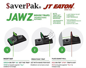 $averPak 2 Pack - Includes 2 JT Eaton Jawz Mouse Traps for use with Solid or Liquid Baits