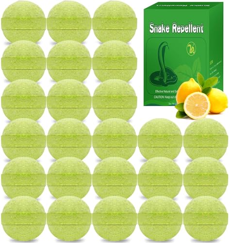 24Pcs Natural Snake Repellent Powerful Snake Away Repellent Balls for Outdoors Indoor, Repel to Snakes Rats and Other Pests, Natural Plant Formula Pest Insect Control