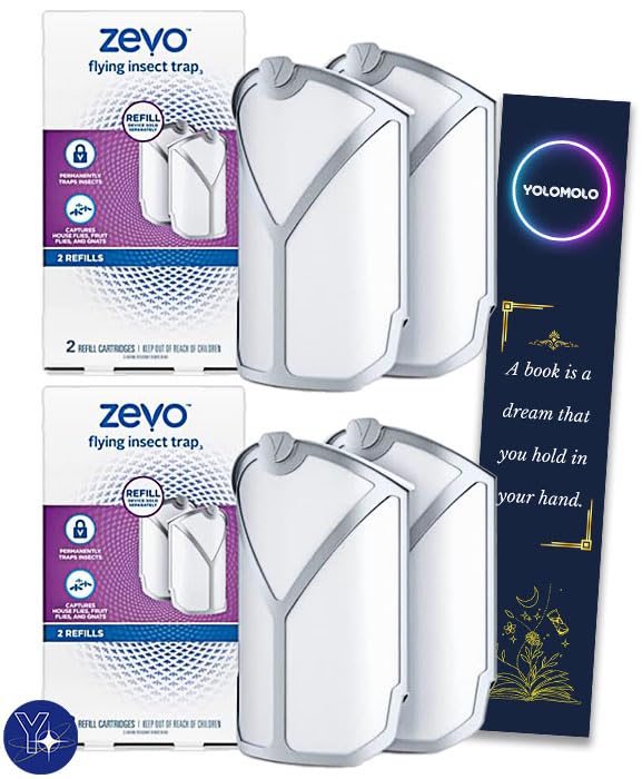 Bundle Zevo Flying Insect Trap Refill Kit NO Device - Model 3 2 -Pack (2) Sold Separately, White (M364)