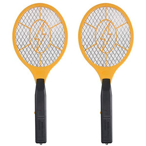 2 Pack Bug Zapper Electric Fly Swatter Zap Mosquito - Indoor Outdoor Zapping Racket for Pest - Safe to Touch with 3-Layer Safety Mesh