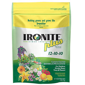 Ironite 100519460 1-0-0 Mineral Supplement/Fertilizer, 15 lb (Packaging May Vary) & 100099053 Plus 12-10-10 Plant Fertilizer, 3 LB