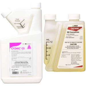 CSI Cyzmic CS Controlled Release Insecticide 1qt & MGK 802958 NyGuard IGR Concentrate Insecticide, 4.73 Fl Oz, Clear