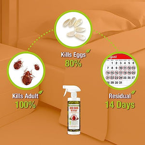 Bed Bug Killer 16 oz EcoVenger by EcoRaider, 100% Kill Efficacy, Bedbugs & Mites, Eggs & the Resistant, Lasting Protection, USDA BIO-certified, Plant Extract Based & Non-Toxic, Child & Pet Safe