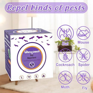 Wanqueen 8 Pack Bat Repellent Outdoor Rodent Mouse Repellent, Peppermint Oil Bat Deterrent Repellent for Attic, Ready-to-Use Pest Control Scent Pouches