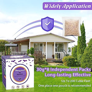 Wanqueen 8 Pack Bat Repellent Outdoor Rodent Mouse Repellent, Peppermint Oil Bat Deterrent Repellent for Attic, Ready-to-Use Pest Control Scent Pouches