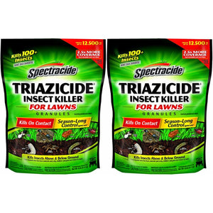 Spectracide Triazicide Insect Killer for Lawns Granules, 10 lb Bag, Kills All Listed Lawn-Damaging Insects (Pack of 2)